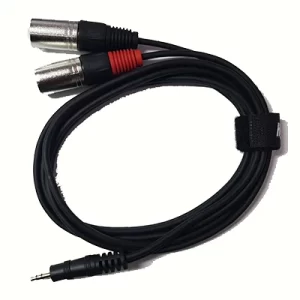 HYBRID MINI JACK STEREO TO 2 X XLR MALE 1.8M CABLE- CABHYB064