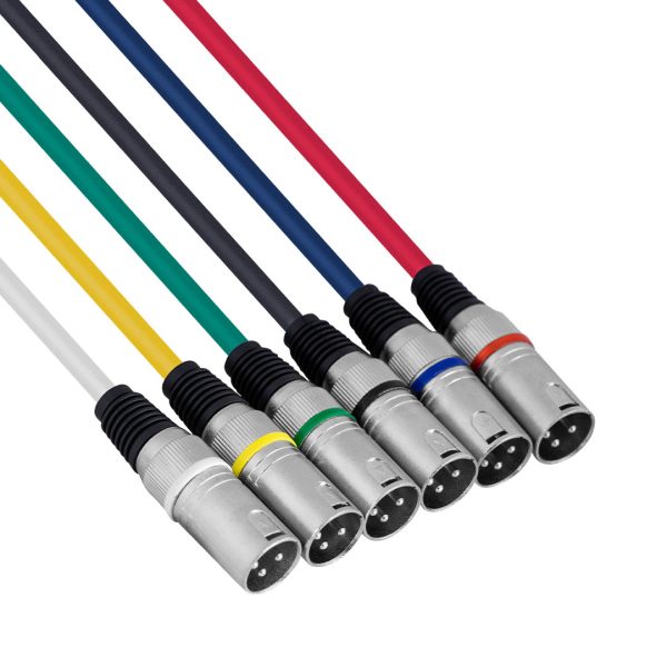 1M XLR TO XLR CABLES 6 PIECE - Image 3