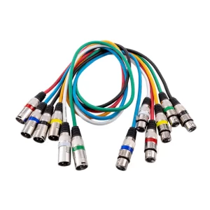 1M XLR TO XLR CABLES 6 PIECE