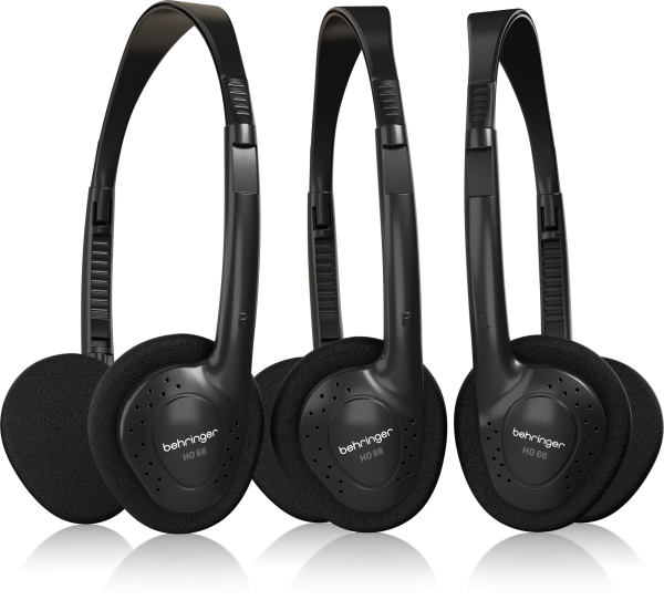 BEHRINGER HHO66 STEREO HEADSETS 3 MULTIPACK