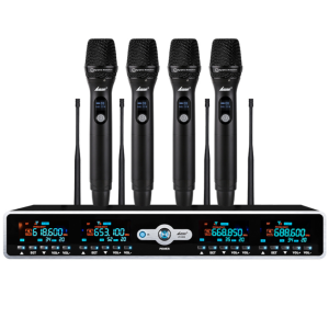 Lane LR664 Professional 4-Piece UHF Wireless Handheld Microphone System